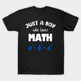 Just a boy who loves math T-Shirt